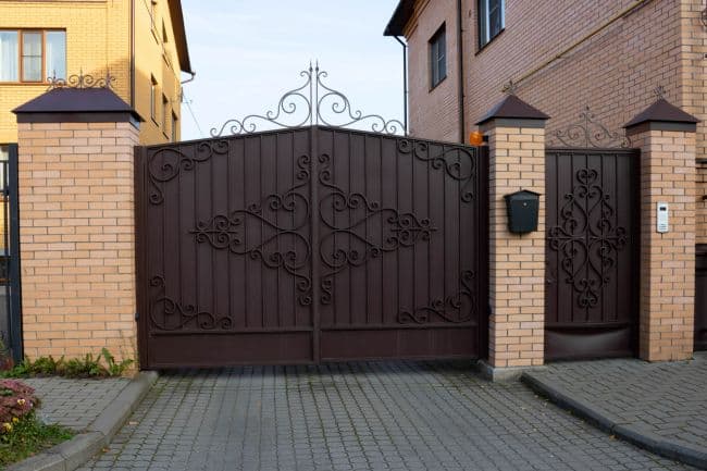 forged metal double and single swing gates