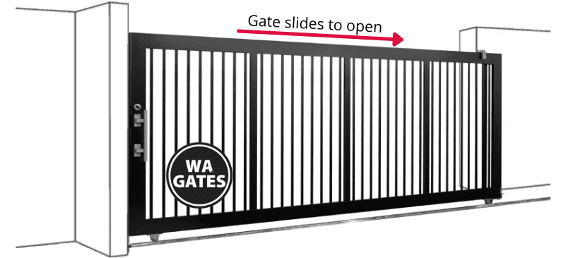 automatic sliding gate illustration