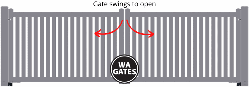 electric swing gate illustration